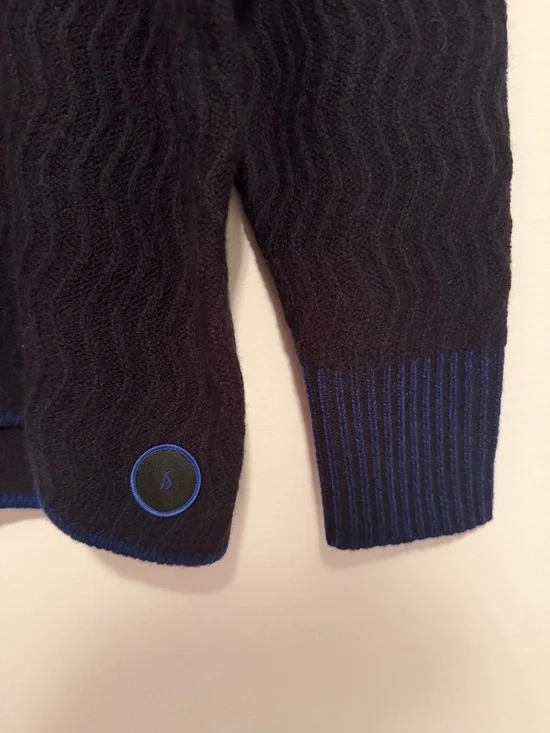 NWOT allbirds Navy and Black Ribbed Wool Sweater - Picture 3 of 7